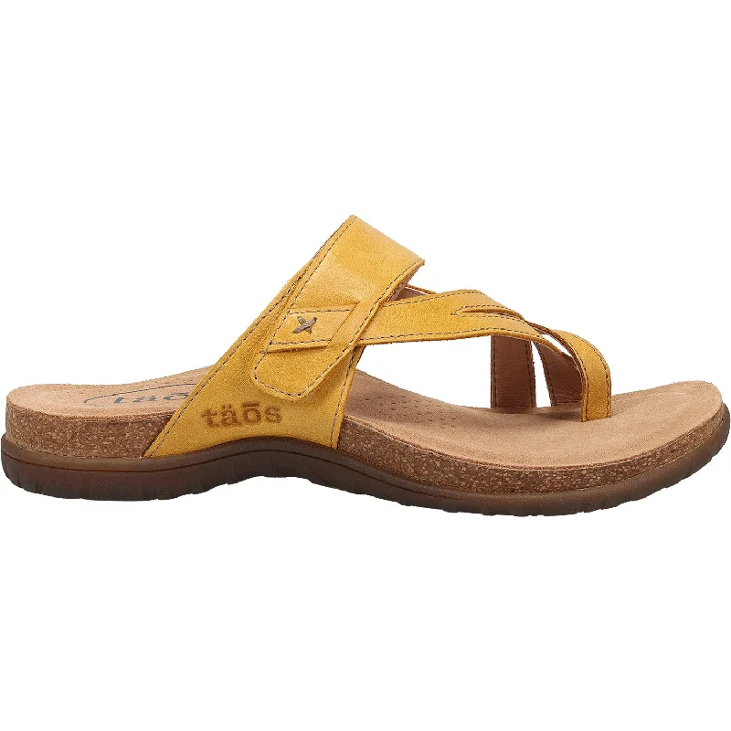 Men's sandals with a buckle closureWomen's Taos Perfect Yellow Leather