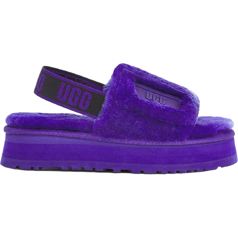 Waterproof men's sandals for water activitiesWomen's UGG Disco Slide Violet Night Sheepskin