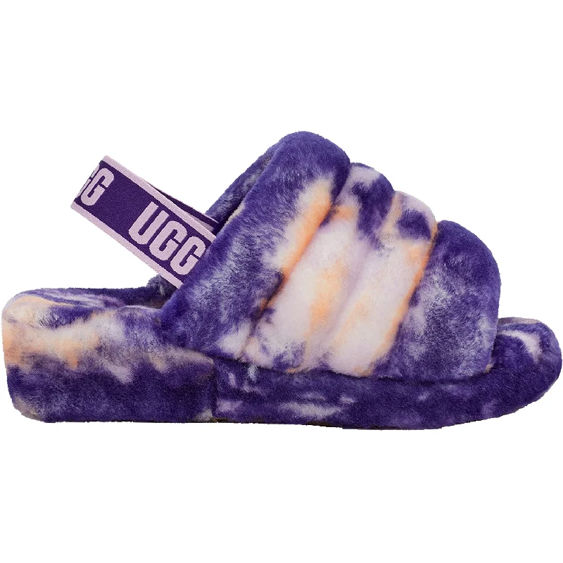 Men's sandals with a cushioned footbedWomen's UGG Fluff Yeah Slide Marble Violet Night Sheepskin