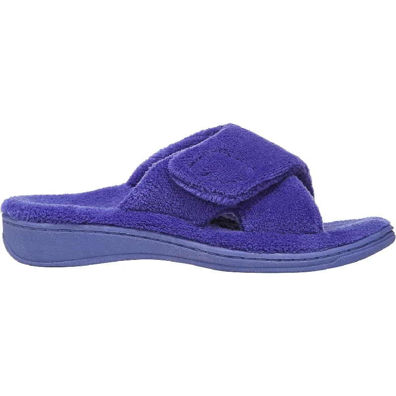 Men's sandals with a durable outer soleWomen's Vionic Relax Royal Blue Terrycloth