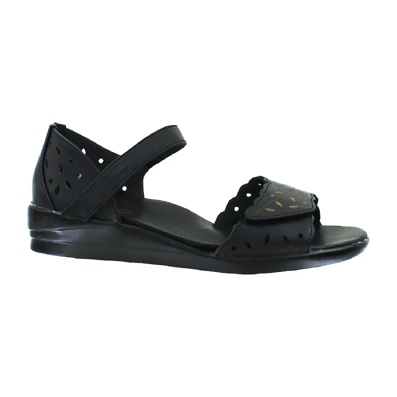 Men's sandals with a stretchy strap for a better fitWomen's Ziera Diaz Black Leather