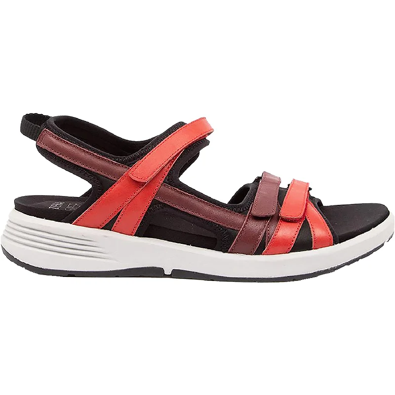 Men's sandals with a wide strap for supportWomen's Ziera Unveil Red Multi Leather