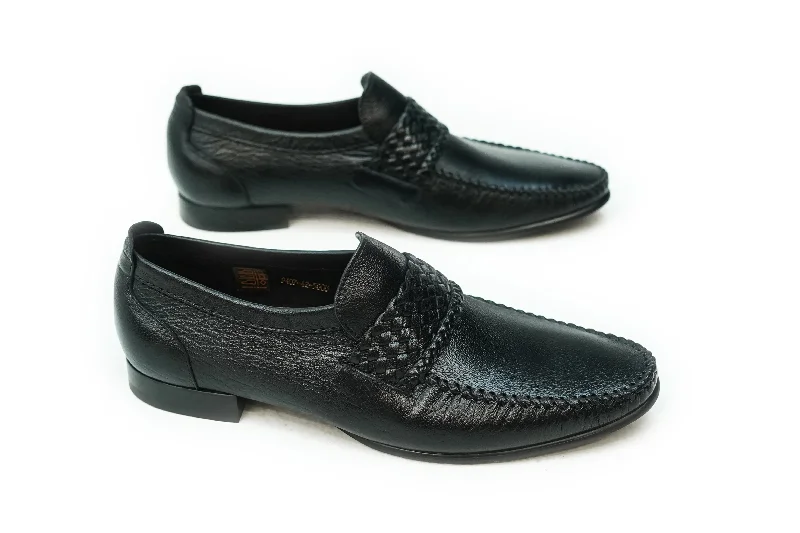 Men's loafers with a removable insole for cleaningLOGO 9407 BKM