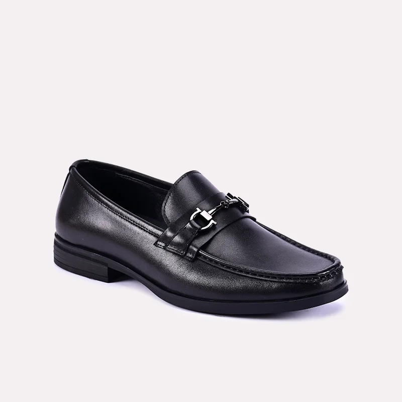 Men's loafers with a rubber sole for durabilityAdrian Black Loafers 0130850