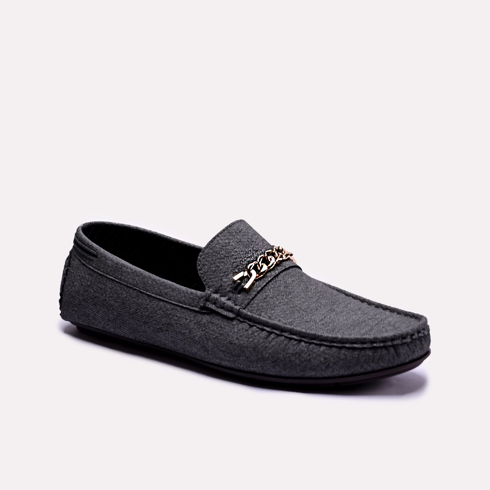 Suede men's loafers for a soft and luxurious feelArron Gray Chain Loafers 0130785