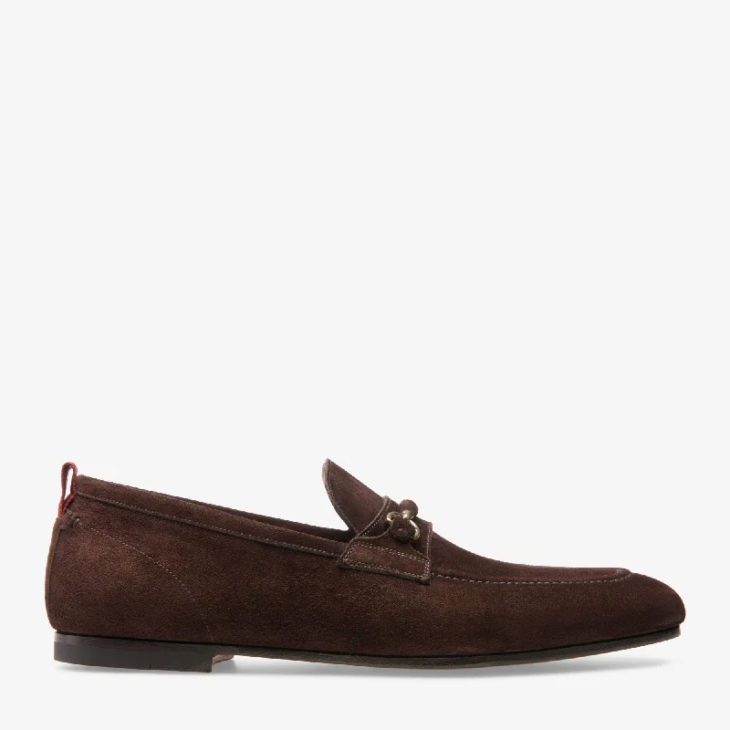 Men's loafers with a memory foam insoleBALLY PLINTOR - CALF SUEDE HORSEBIT LOAFER - COFFEE