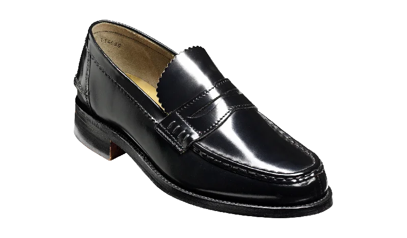 Men's loafers with a pointed toe for a stylish appearanceBarker Caruso Classic Penny Loafer  - Hi Shine Black