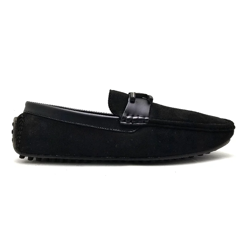 Men's loafers with a stretchy side panel for a better fitBlack Casual Loafer