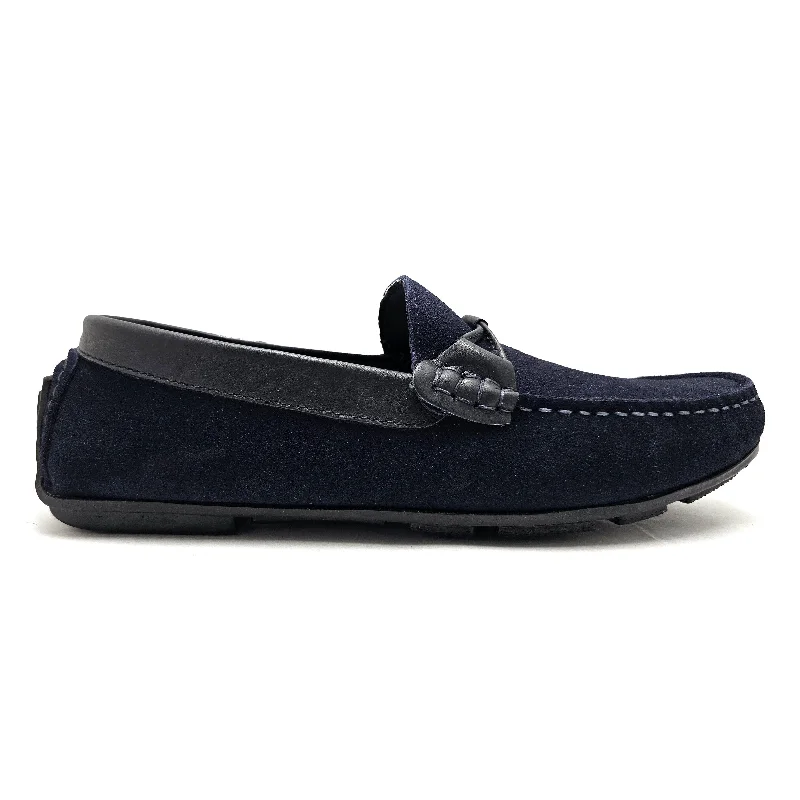 Men's leather loafers with a penny slotBlue Nubic Casual Loafer