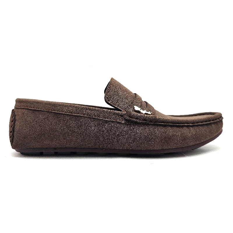 Men's leather loafers with a penny slotBrown Casual Loafer