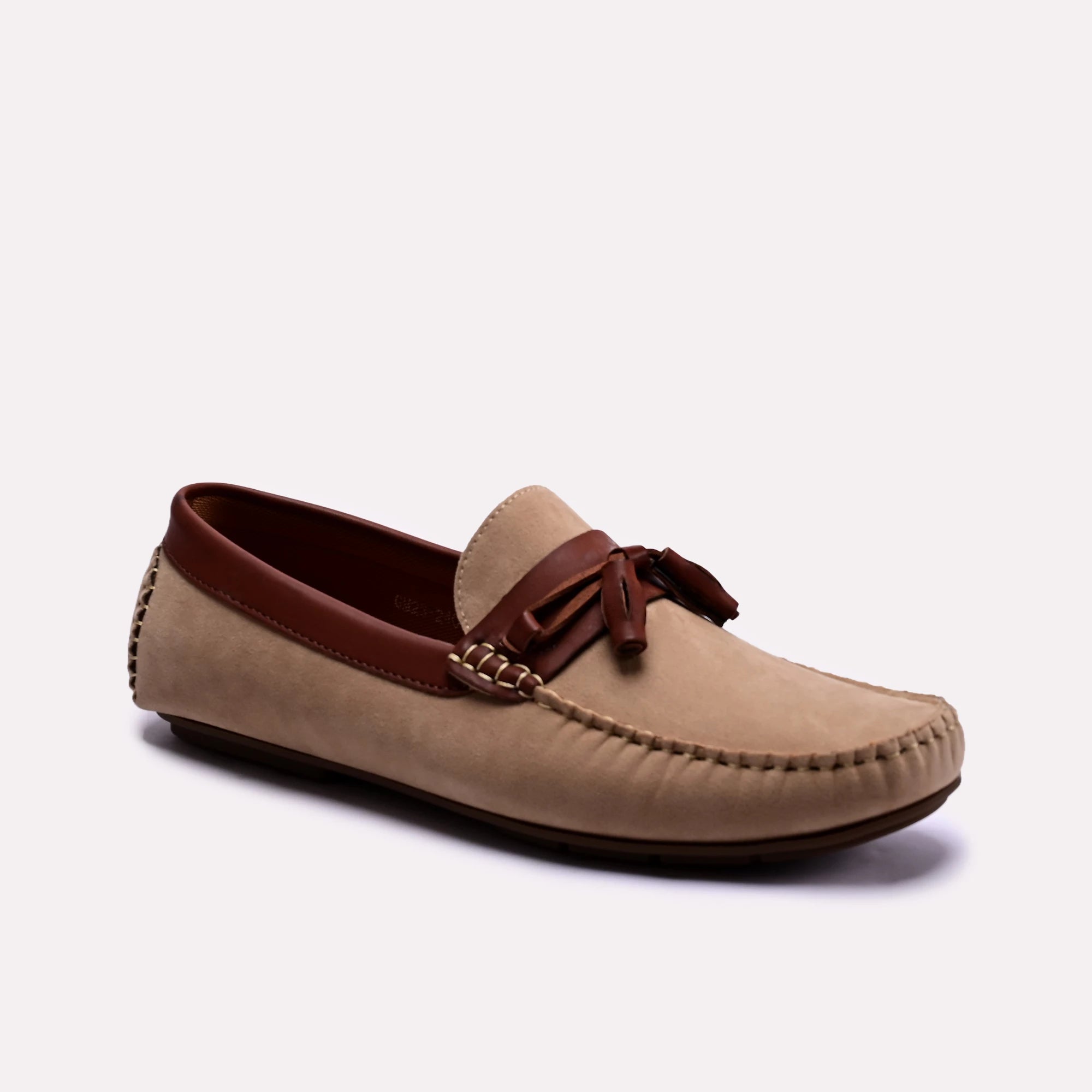 Suede men's loafers for a soft and luxurious feelCraig Khaki Moccasin Loafers 0130787