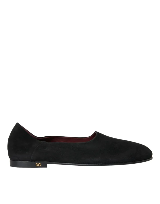 Men's loafers in a neutral color like black or brownDolce & Gabbana  Suede Loafers Formal Dress Slip On Men's Shoes