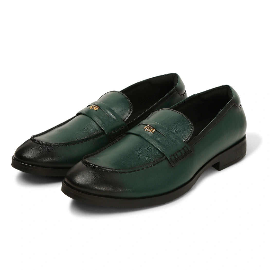 Men's loafers with a flexible sole for easy movementElbono- Forest Green Penny Slip On