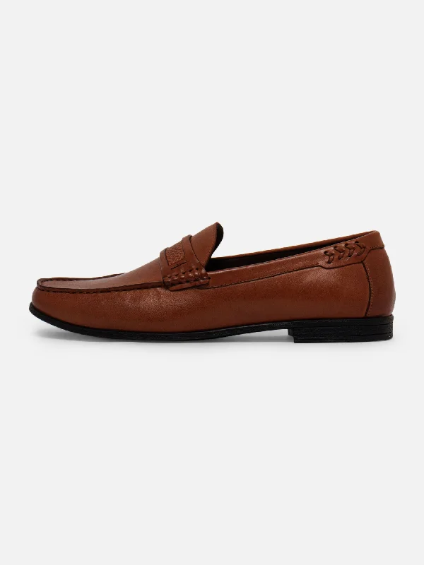 Slip - on men's loafers for easy wearEzok Leather Loafer Shoes For Men