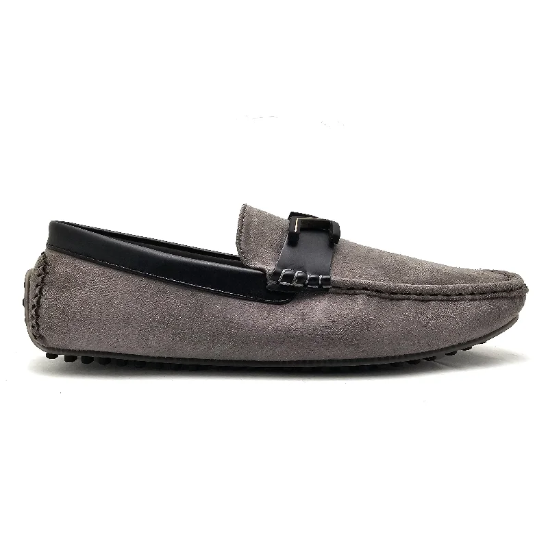 Men's loafers with a low - heeled designGrey Casual Loafer