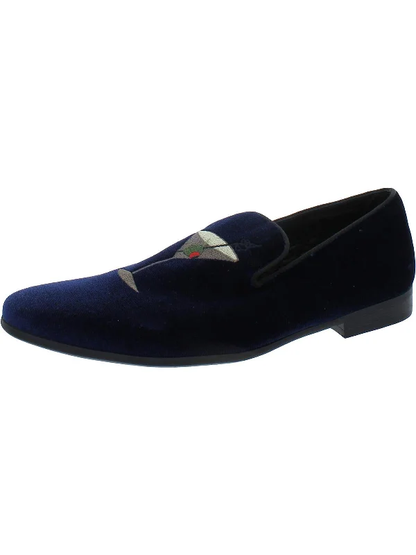 Men's loafers with a perforated leather upper for ventilationMartini Mens Velvet Almond Toe Loafers