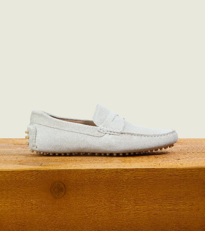 Moonbeam White Suede