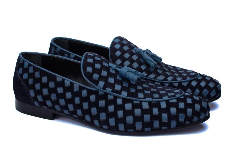 Men's loafers with a tassel front for a classic lookThe Braided Loafers - Navy