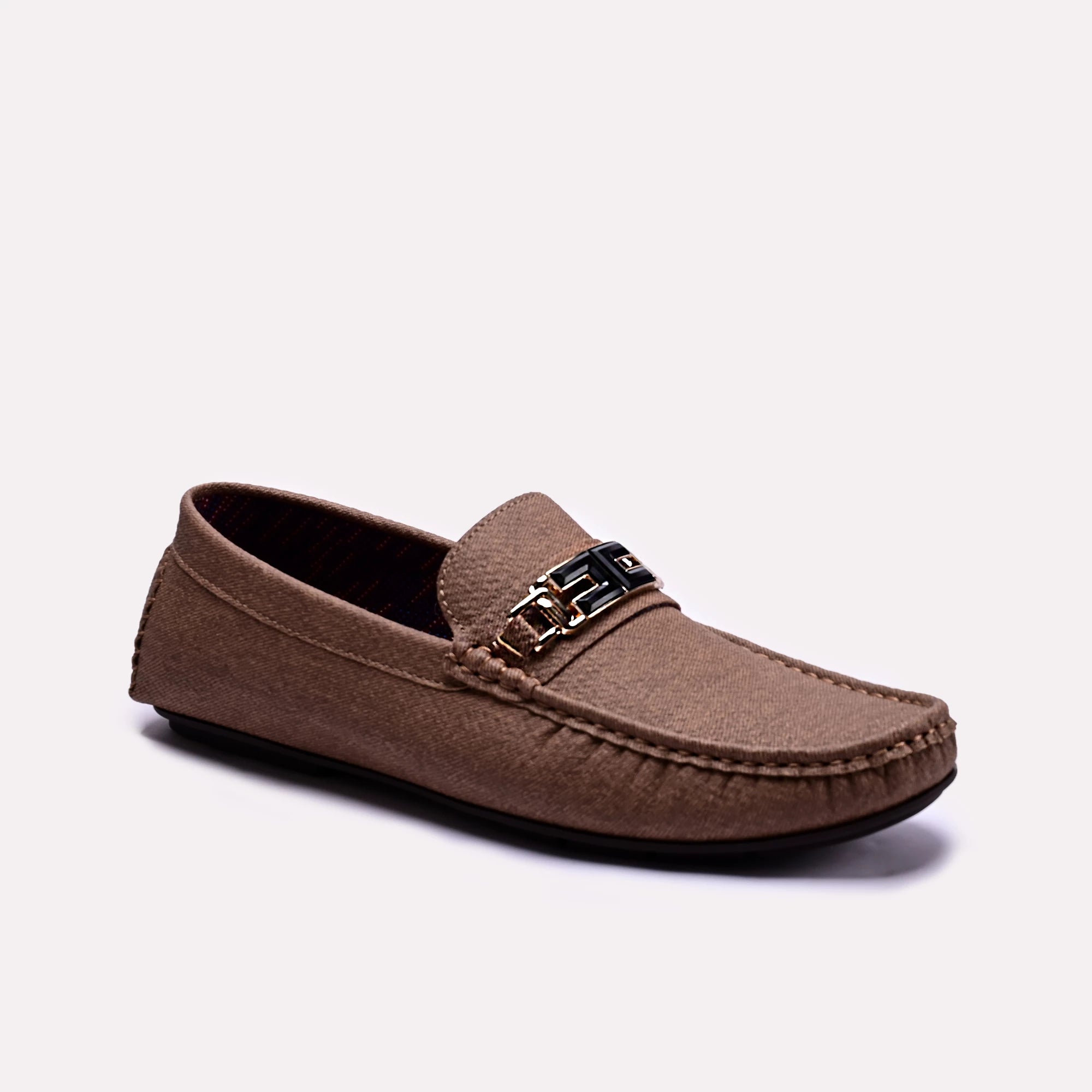 Men's loafers with a perforated leather upper for ventilationWilson Brown Matt Loafers 0130786