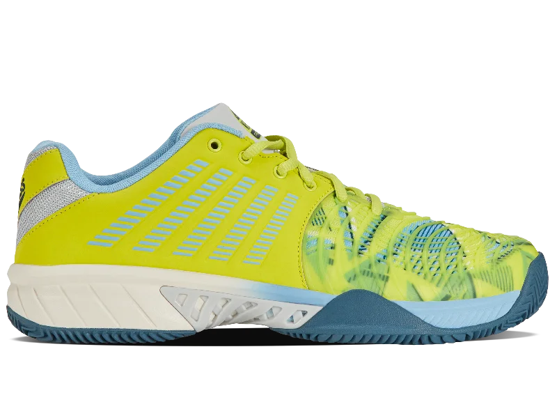 Men's high - performance basketball sneakers with air cushioning08900-377-M | EXPRESS LIGHT 3 PADEL | EVENING PRIMROSE/AIRY BLUE/INDIAN TEAL