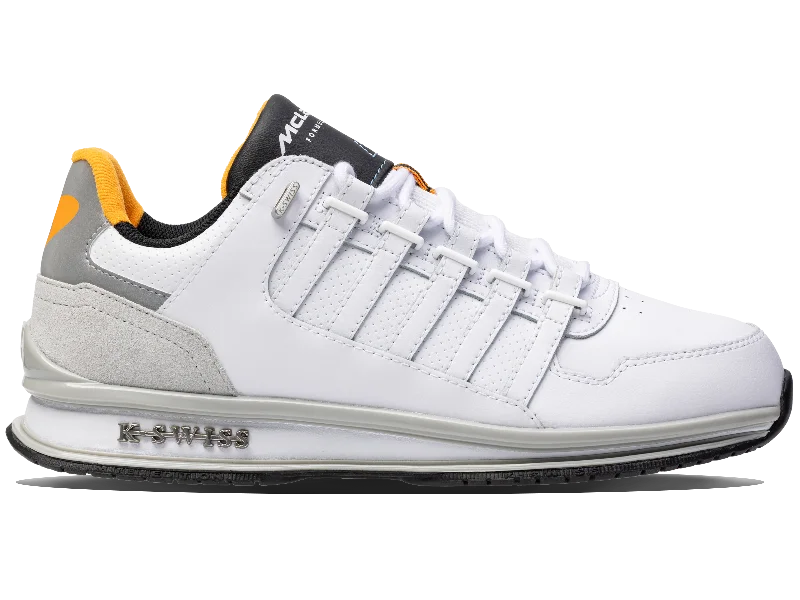 Men's waterproof sneakers for rainy days09214-185-M | RINZLER GT X MCLAREN | WHITE/PAPAYA