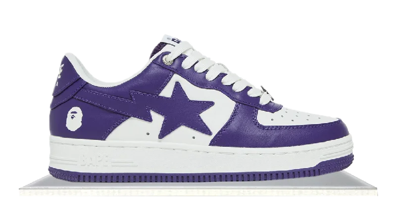 Men's chunky - sole sneakers for a trendy lookBape Sta White Purple (2022)