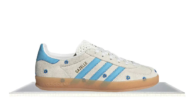 Men's casual leather sneakers with a distressed finishAdidas Gazelle Indoor Light Blue Floral