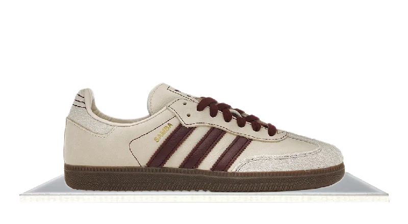 Men's low - profile tennis sneakers for a sleek lookAdidas Samba Wonder White Maroon