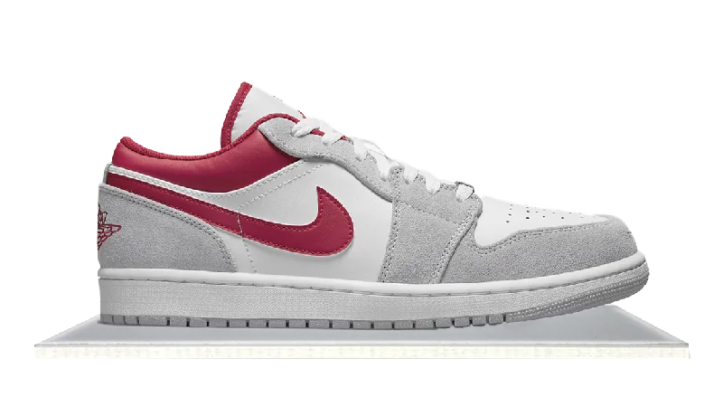 Men's tennis sneakers with a non - slip outsoleAir Jordan 1 Low Light Smoke Grey Gym Red