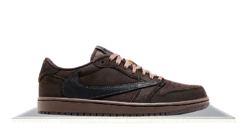 Men's memory - foam insole sneakers for added comfortAir Jordan 1 Low Travis Scott Velvet Brown