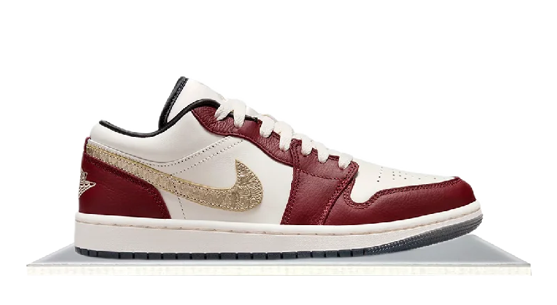 Men's retro - inspired basketball sneakers with a high - top designAir Jordan 1 Low Year of the Dragon Team Red (2024)