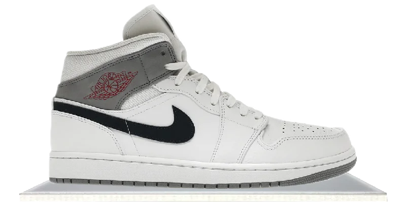 Men's high - top leather sneakers with a zip - up sideAir Jordan 1 Mid Paris White