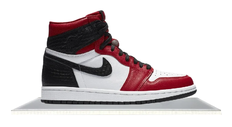 Men's soccer - inspired sneakers with a studded soleAir Jordan 1 High Satin Snake Chicago