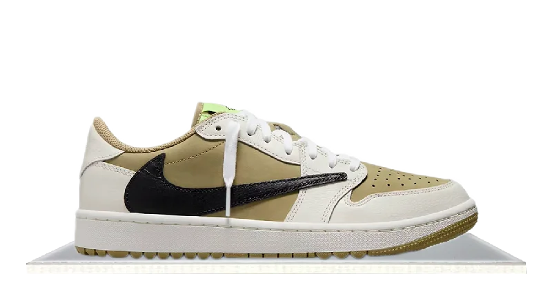 Men's breathable sneakers for hot summer daysAir Jordan 1 Low Golf Travis Scott Neutral Olive