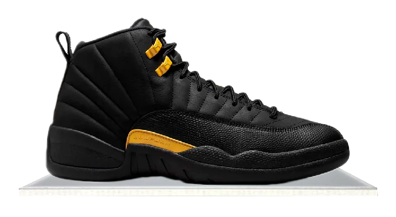 Men's soccer - inspired sneakers with a studded soleAir Jordan 12 Black Taxi