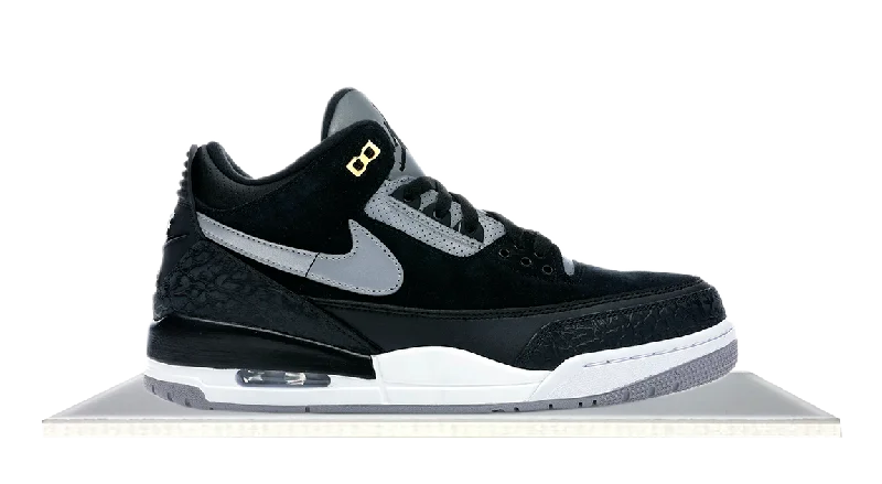 Men's low - profile tennis sneakers for a sleek lookAir Jordan 3 Tinker Black Cement Gold