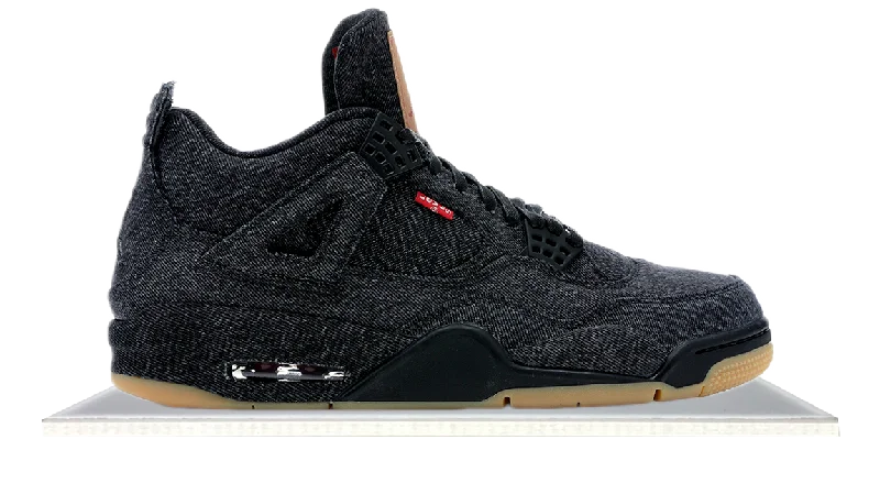 Men's sneakers with a removable insole for easy cleaningAir Jordan 4 Retro Levi's Black (2018)