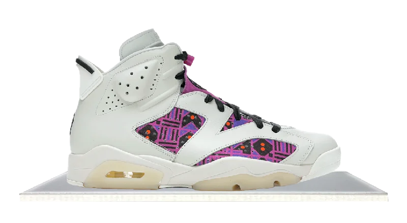 Men's multi - colored sneakers with a gradient effectAir Jordan 6 'Quai 54' Alternate Sail (2020)