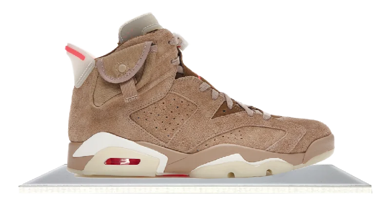 Men's skateboarding sneakers with a vulcanized soleAir Jordan 6 Travis Scott Khaki