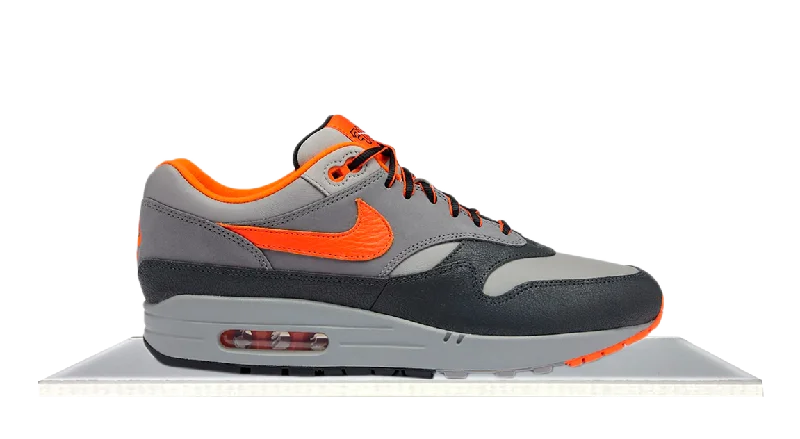 Men's fashion - forward sneakers with a unique tongue designAir Max 1 x HUF Brilliant Orange (2024)