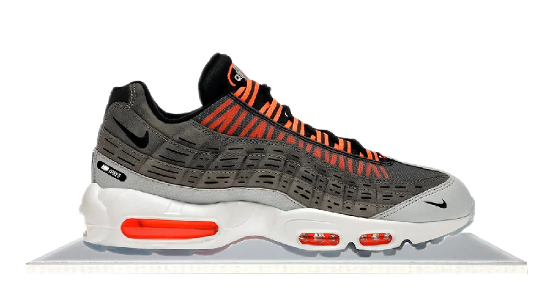 Men's fashion - forward sneakers with a unique tongue designAir Max 95 Kim Jones Black Total Orange