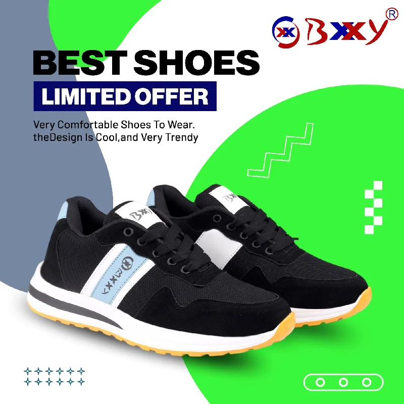 Men's breathable sneakers for hot summer daysBxxy's Vegan Leather Sports Casual Running Shoes for Men