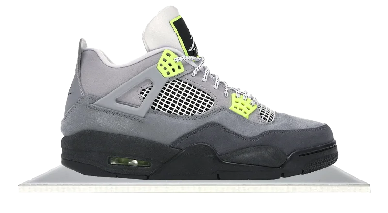 Men's casual sneakers with a woven upper for a unique textureAir Jordan 4 95 Neon