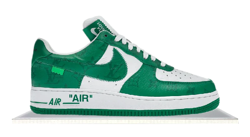 Men's leather - and - mesh combination sneakers for style and functionAir Force 1 Low x Louis Vuitton White Green