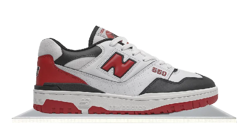 Men's casual leather sneakers with a distressed finishNew Balance 550 Shifted Sport Red