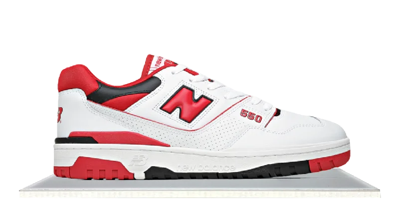 Men's affordable yet stylish sneakers for everyday wearNew Balance 550 White Red