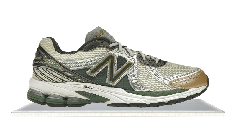 Men's high - performance basketball sneakers with air cushioningNew Balance 860v2 Aime Leon Dore Green