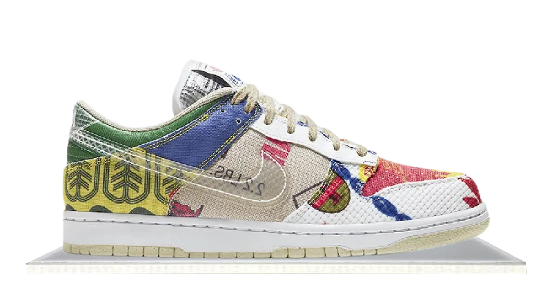 Men's retro - inspired basketball sneakers with a high - top designDunk Low City Market