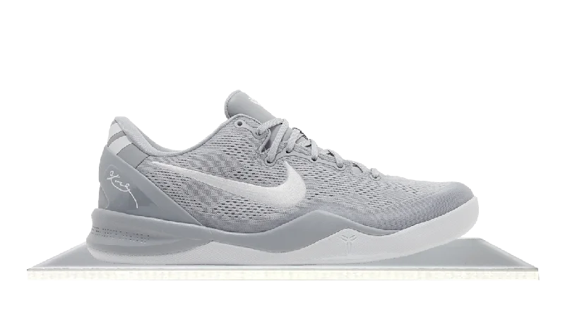 Men's fashion - forward sneakers with a unique tongue designNike Kobe 8 Protro Wolf Grey