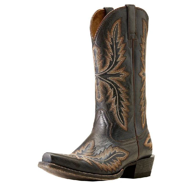 Vintage - style men's western boots with a square toe and spur ledge10051046 Ariat Men's Ryman Western Boot - Old West Black